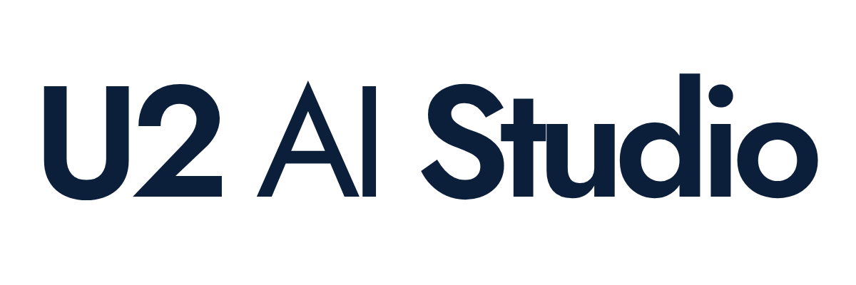 U2 AI Studio name (dark)